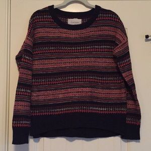 Oversized Vintage-Inspired Knit Sweater